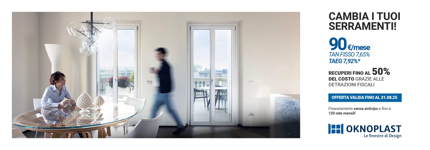 Cambia i tuoi serramenti e finanzia il tuo acquisto senza anticipo a partire da 90€ al mese. 